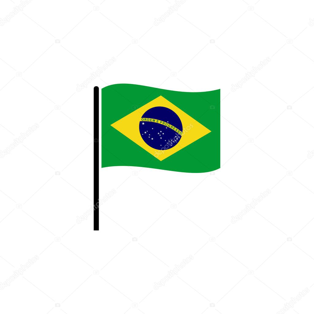 Brazil flags icon set, Brazil independence day icon set vector sign symbol