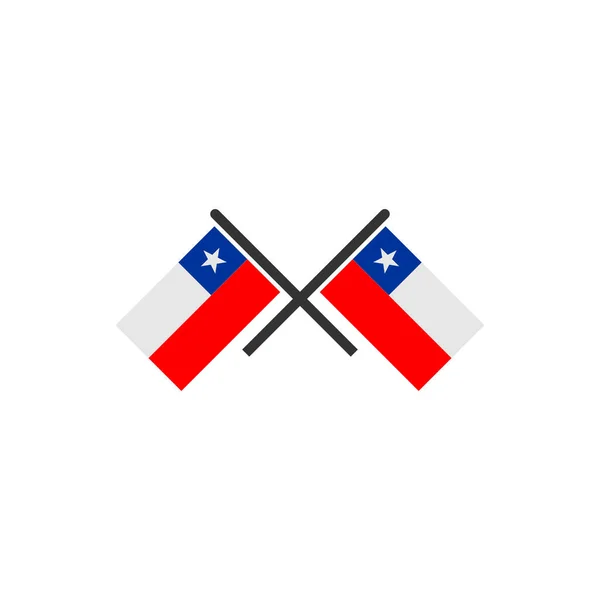 Chile Banderas Icono Conjunto Chile Independencia Día Icono Conjunto Vector — Archivo Imágenes Vectoriales