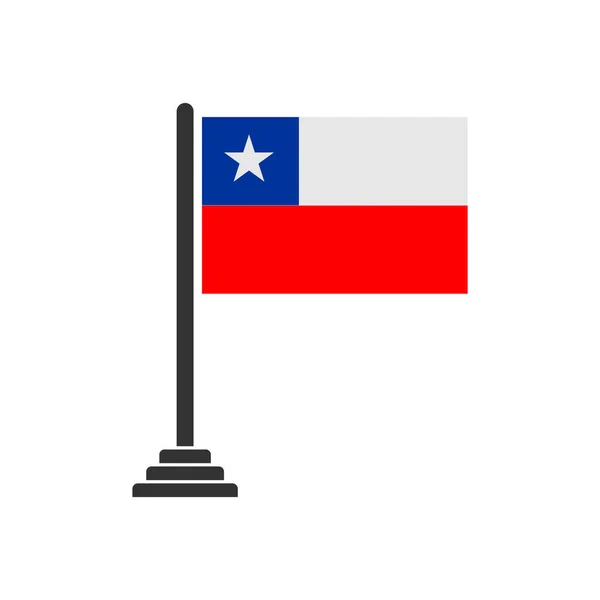Chile Zászlók Ikon Készlet Chile Függetlenségi Nap Ikon Set Vektor — Stock Vector