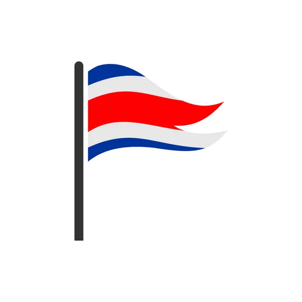 Σημαία Costarica Σύνολο Εικονίδιο Costarica Ημέρα Ανεξαρτησίας Εικονίδιο Σύνολο Διάνυσμα — Διανυσματικό Αρχείο