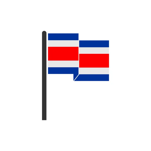 Costarica Flaggen Icon Set Costarica Unabhängigkeitstag Icon Set Vektor Zeichen — Stockvektor