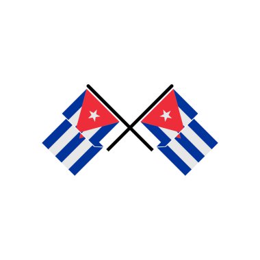 Küba bayrak simgesi seti, Küba bağımsızlık günü simgesi vektör işareti belirlendi