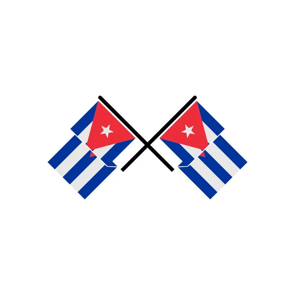 Cuba Vlaggen Icoon Set Cuba Onafhankelijkheid Dag Icoon Set Vector — Stockvector