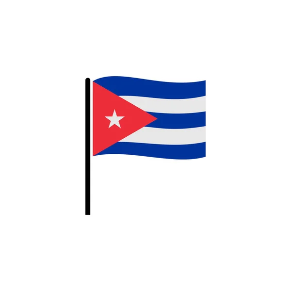 Ikona Kubánských Vlajek Nastavena Ikona Den Nezávislosti Nastaven Vektorový Symbol — Stockový vektor