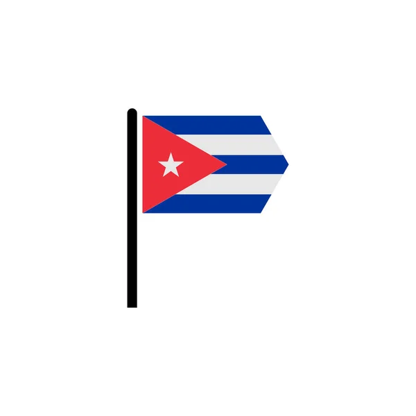 Kuba Flaggor Ikon Set Kuba Självständighet Dag Ikon Set Vektor — Stock vektor