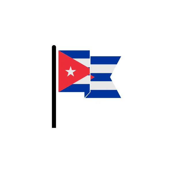 Zestaw Ikon Flagi Kuby Ikona Dnia Niepodległości Kuby — Wektor stockowy