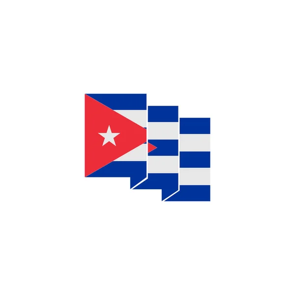 Cuba Vlaggen Icoon Set Cuba Onafhankelijkheid Dag Icoon Set Vector — Stockvector