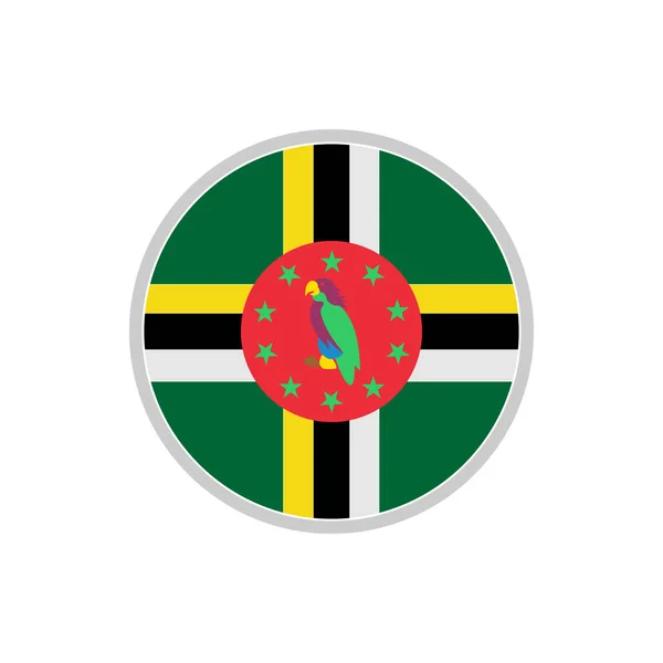 Ikon Bendera Dominika Ditetapkan Ikon Hari Kemerdekaan Dominika Set Simbol - Stok Vektor