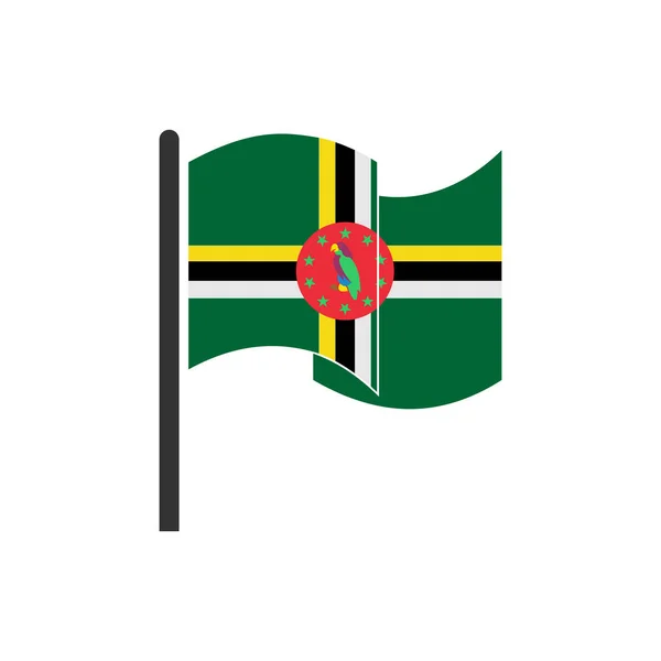 Conjunto Ícones Bandeiras Dominica Ícone Dia Independência Dominica Conjunto Símbolo —  Vetores de Stock