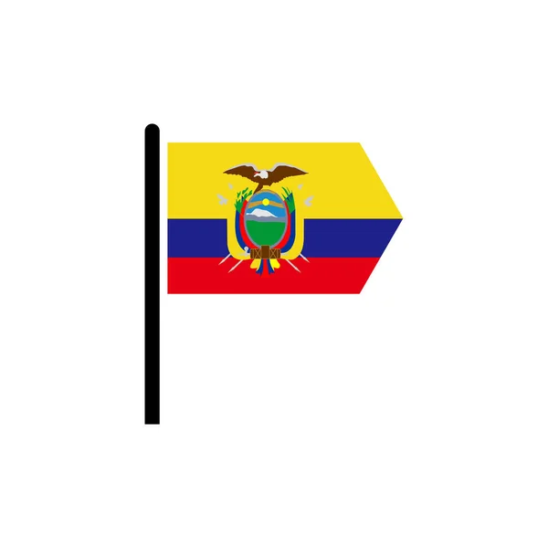 Набор Иконок Флагов Эквадора Символ Дня Независимости Эквадора — стоковый вектор