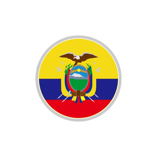 Ecuador Vlaggen Icoon Set Ecuador Onafhankelijkheid Dag Icoon Set Vector — Stockvector