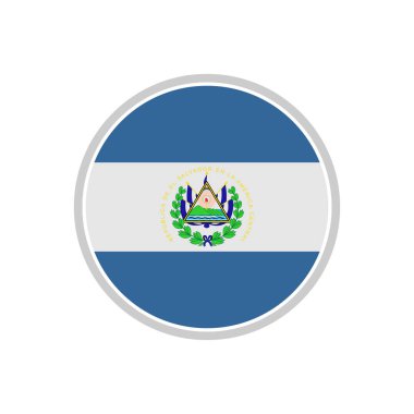 El Salvador bayrak simgesi seti, El Salvador bağımsızlık günü simgesi vektör işareti belirle