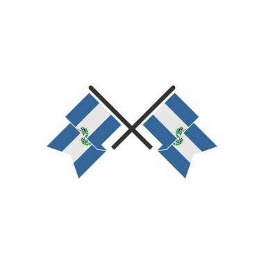 El Salvador bayrak simgesi seti, El Salvador bağımsızlık günü simgesi vektör işareti belirle