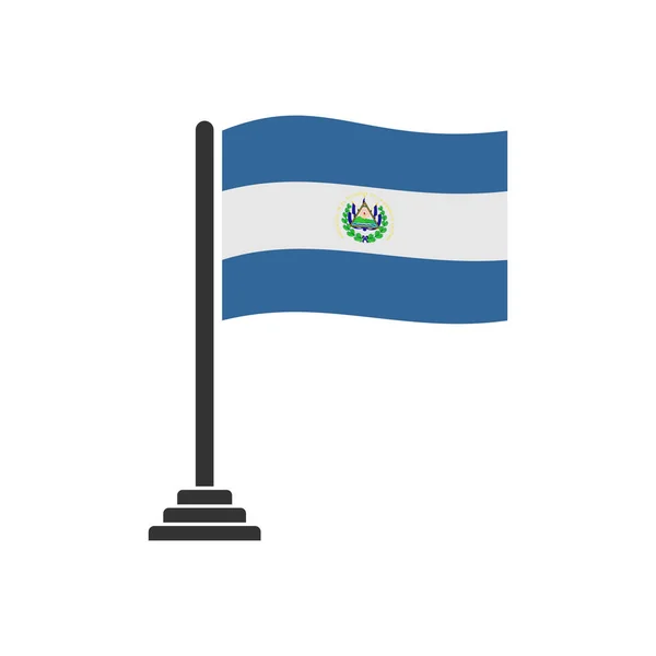 Сальвадор Флаги Набор Значков Сальвадор День Независимости Значок Набор Векторных — стоковый вектор