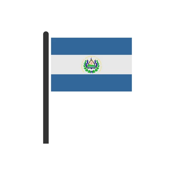 Salvador Flaggen Icon Set Salvador Unabhängigkeitstag Icon Set Vektor Zeichen — Stockvektor