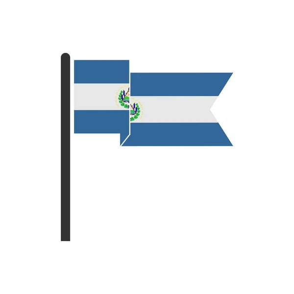 Salvador Flaggen Icon Set Salvador Unabhängigkeitstag Icon Set Vektor Zeichen — Stockvektor