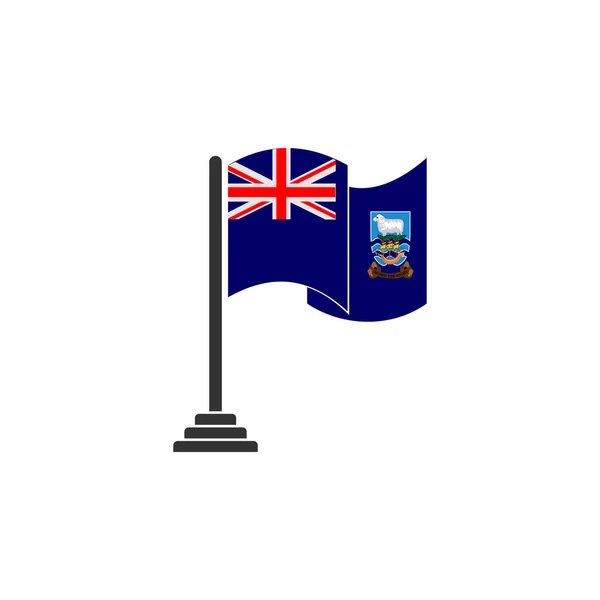 Falklandinseln Flaggen Icon Set Falklandinseln Unabhängigkeitstag Icon Set Vektor Zeichen — Stockvektor