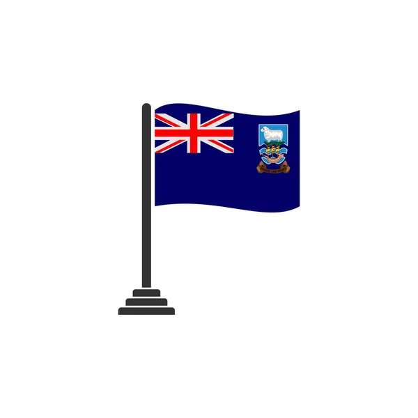 Σημαία Νησί Φώκλαντ Σύνολο Εικονίδιο Νησί Φώκλαντ Ημέρα Ανεξαρτησίας Εικονίδιο — Διανυσματικό Αρχείο
