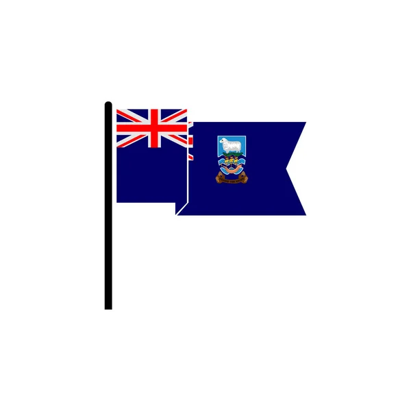 Falkland Island Flaggor Ikon Set Falkland Island Självständighet Dag Ikon — Stock vektor