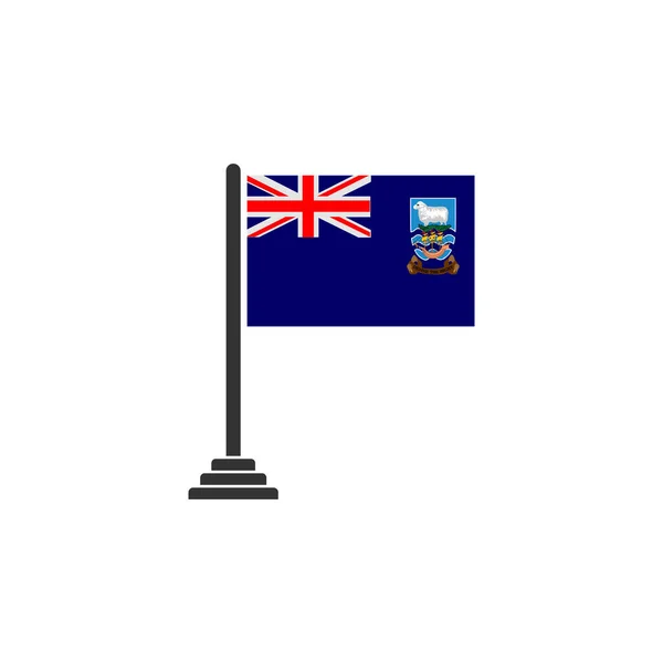 Falklandinseln Flaggen Icon Set Falklandinseln Unabhängigkeitstag Icon Set Vektor Zeichen — Stockvektor