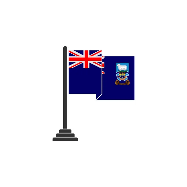 Falkland Island Vlaggen Pictogram Set Falkland Island Onafhankelijkheid Dag Pictogram — Stockvector