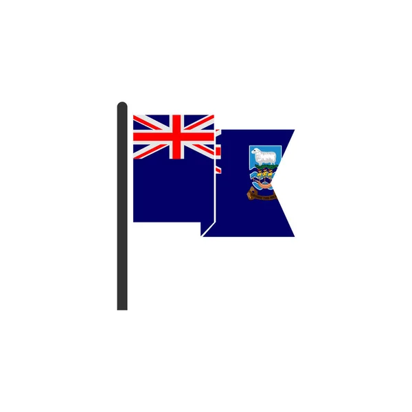 Islas Malvinas Banderas Icono Conjunto Islas Malvinas Día Independencia Icono — Archivo Imágenes Vectoriales