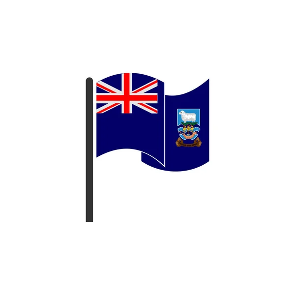 Conjunto Ícones Bandeiras Ilha Falkland Ícone Dia Independência Ilha Falkland — Vetor de Stock