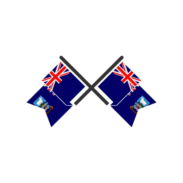 Falkland Island Zászlók Ikon Készlet Falkland Island Függetlenségi Nap Ikon — Stock Vector