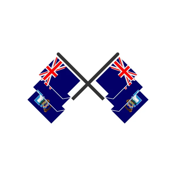 Ensemble Icônes Des Drapeaux Île Falkland Ensemble Icônes Jour Indépendance — Image vectorielle