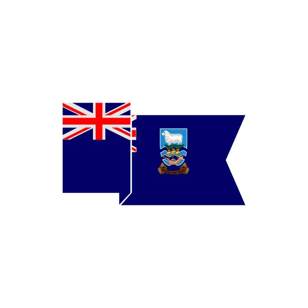 Islas Malvinas Banderas Icono Conjunto Islas Malvinas Día Independencia Icono — Archivo Imágenes Vectoriales