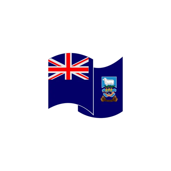Falkland Island Vlaggen Pictogram Set Falkland Island Onafhankelijkheid Dag Pictogram — Stockvector