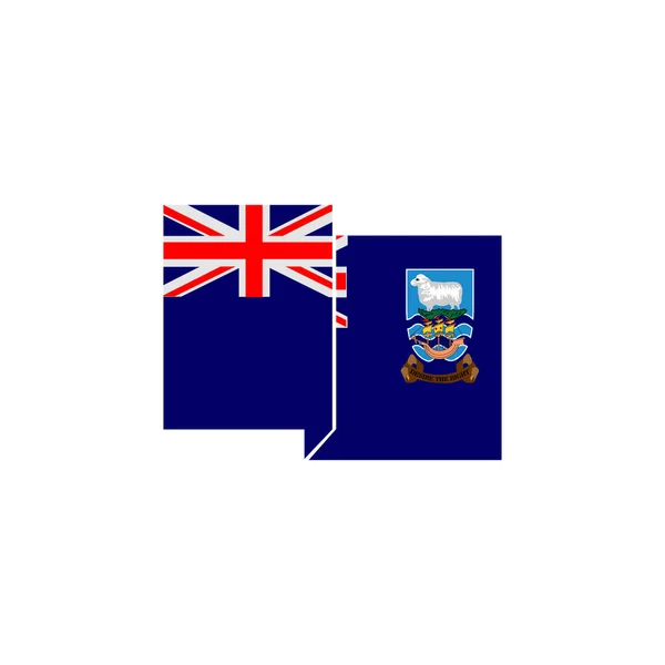 フォークランド島フラグアイコンセット フォークランド島独立記念日アイコンセットベクトル記号 — ストックベクタ