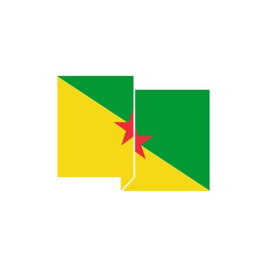 Fransız guiana bayrak simgesi seti, Fransız guiana bağımsızlık günü simgesi vektör işareti belirlendi