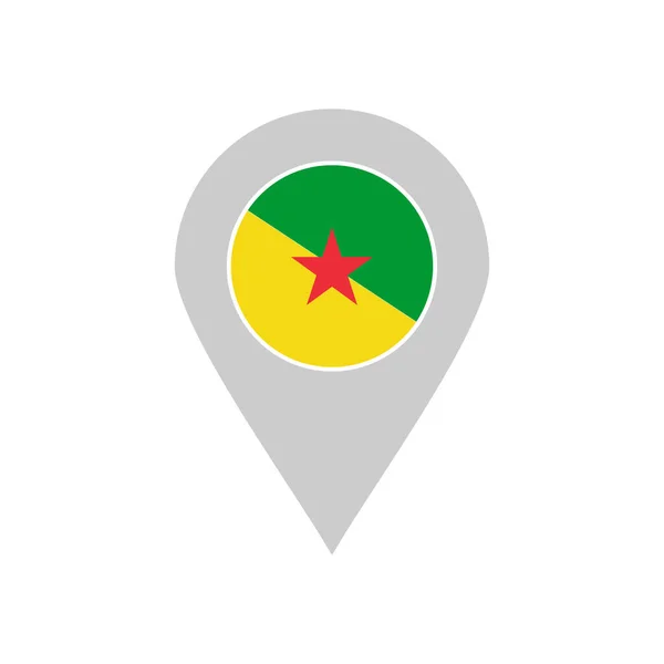 Conjunto Ícones Bandeiras Guiana Francesa Ícone Dia Independência Guiana Francesa — Vetor de Stock