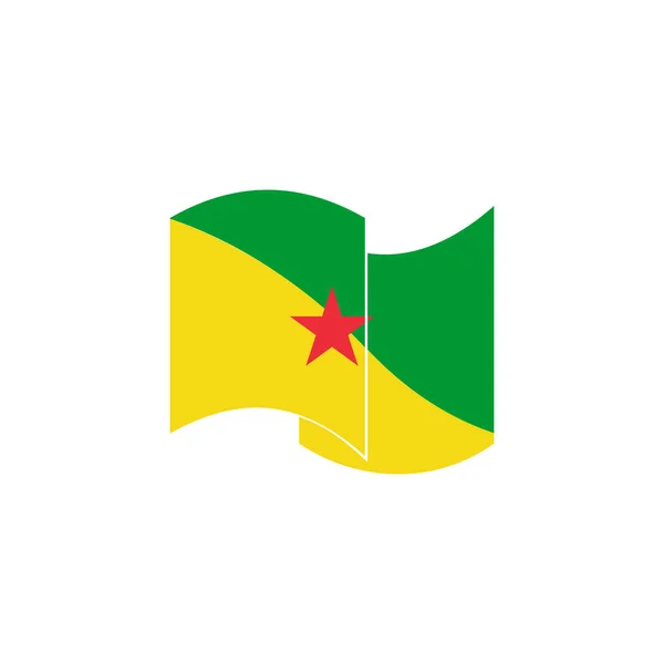 Francouzské Guyana Vlajky Ikona Sada Francouzský Guyana Den Nezávislosti Ikona — Stockový vektor