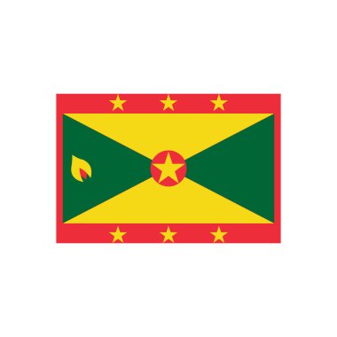 Grenada bayrak simgesi seti, Grenada bağımsızlık günü simgesi vektör işareti belirlendi