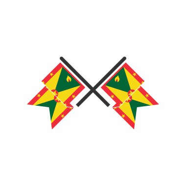 Grenada bayrak simgesi seti, Grenada bağımsızlık günü simgesi vektör işareti belirlendi