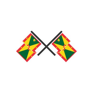 Grenada bayrak simgesi seti, Grenada bağımsızlık günü simgesi vektör işareti belirlendi