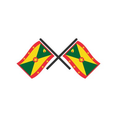 Grenada bayrak simgesi seti, Grenada bağımsızlık günü simgesi vektör işareti belirlendi