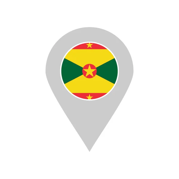 Ikona Vlajky Grenada Nastavena Ikona Den Nezávislosti Nastaven Vektorový Symbol — Stockový vektor