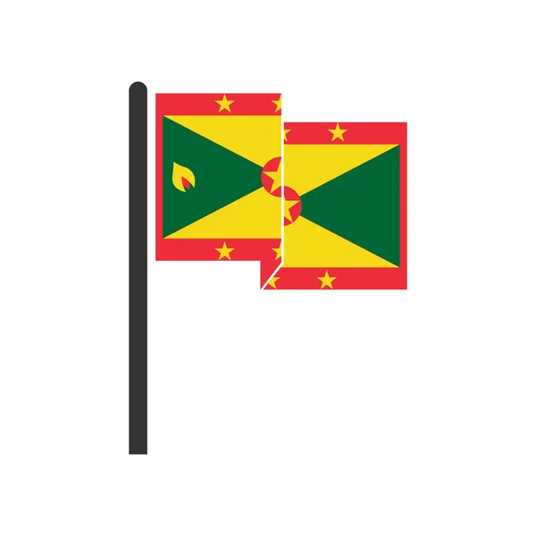 Γρενάδα Σημαίες Εικονίδιο Που Γρενάδα Ημέρα Ανεξαρτησίας Εικονίδιο Που Διανυσματικό — Διανυσματικό Αρχείο