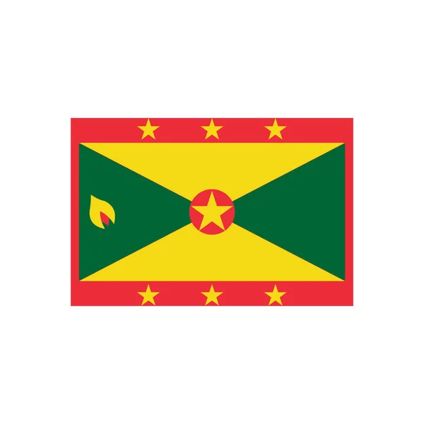 Grenada Flaggor Ikon Set Grenada Självständighet Dag Ikon Uppsättning Vektor — Stock vektor