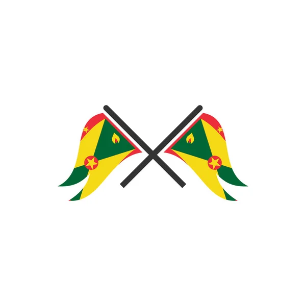 Grenada Vlaggen Pictogram Set Grenada Onafhankelijkheid Dag Pictogram Set Vector — Stockvector