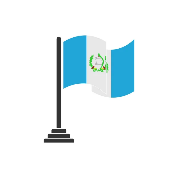 Gwatemala Flagi Zestaw Ikon Gwatemala Dzień Niepodległości Ikona Zestaw Znak — Wektor stockowy