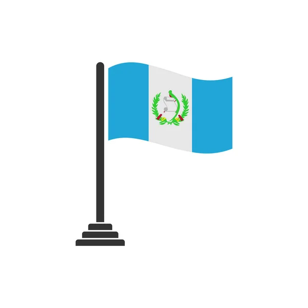 Guatemala Vlaggen Pictogram Set Guatemala Onafhankelijkheid Dag Pictogram Set Vector — Stockvector