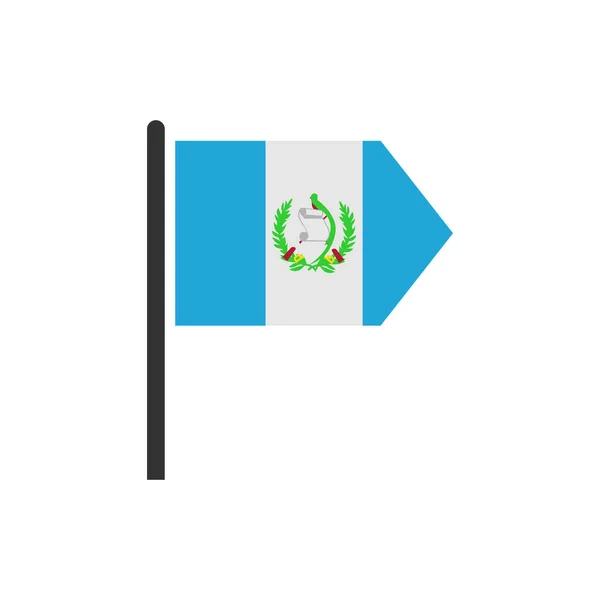 Guatemala Vlaggen Pictogram Set Guatemala Onafhankelijkheid Dag Pictogram Set Vector — Stockvector