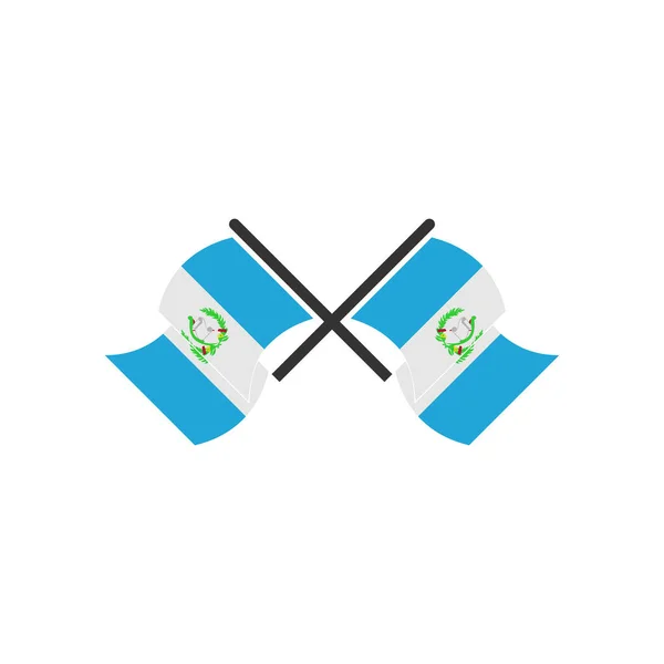 Guatemala Zászlók Ikon Készlet Guatemala Függetlenségi Nap Ikon Set Vektor — Stock Vector
