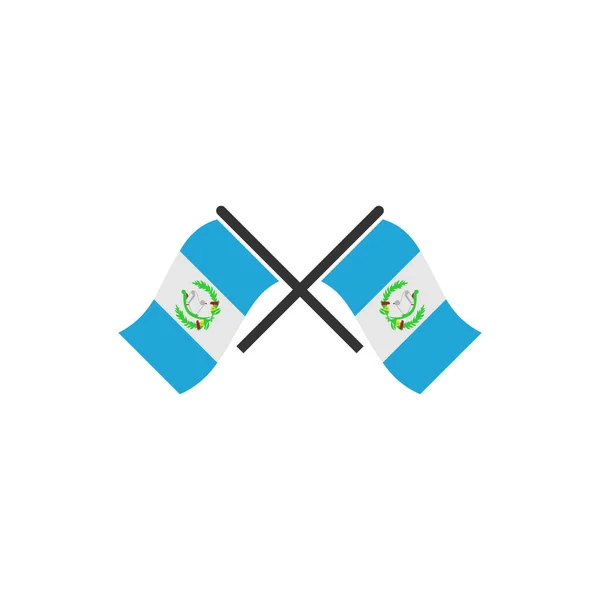 Guatemala Zászlók Ikon Készlet Guatemala Függetlenségi Nap Ikon Set Vektor — Stock Vector