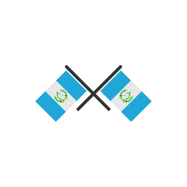 Conjunto Ícones Bandeiras Guatemala Ícone Dia Independência Guatemala Conjunto Símbolo —  Vetores de Stock
