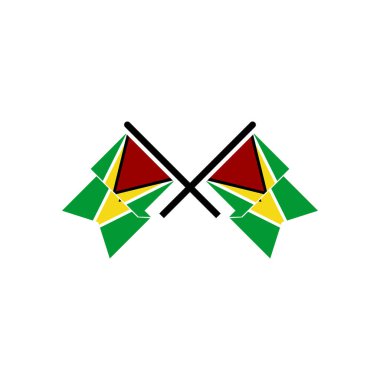 Guyana bayrak simgesi seti, Guyana bağımsızlık günü simgesi vektör işareti belirlendi